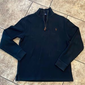 Ralph Lauren polo leather quarters up ribbed